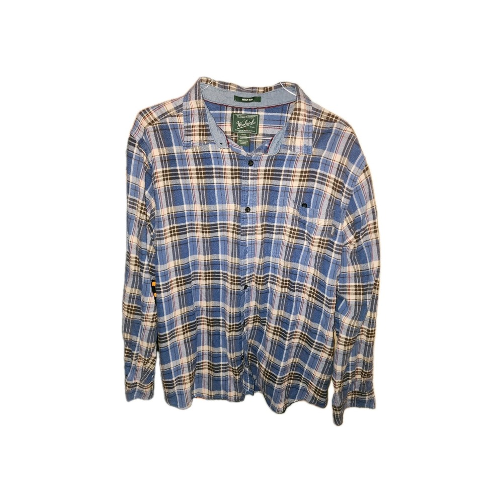 Woolrich Trout Run Men's Button Up Shirt Long Sleeve Flannel Size XXL 2XL